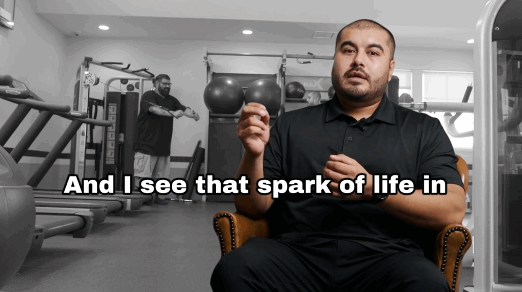 Michael, John’s cousin, explains that he is now seeing the spark back from his eyes after a long battle with his chronic folliculitis of the nape.