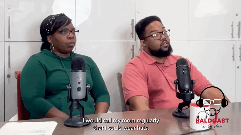 Adrian is excited about being able to wear his cap collection again, since he no longer has to hide his AKN scalp bump.