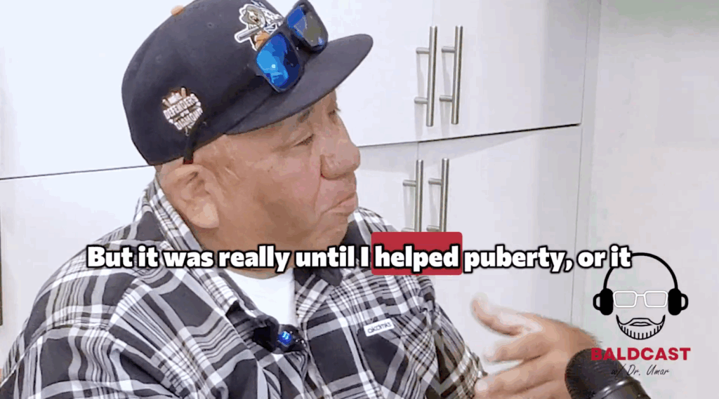 Robert describes when he first started seeing the physical symptoms of his hairline bumps during his adolescence.